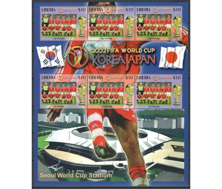 LIBERIA 2002 - FIFA WORLD CUP - KOREA - JAPAN 2002 - KLB NESTAMPILAT - MNH / sport202